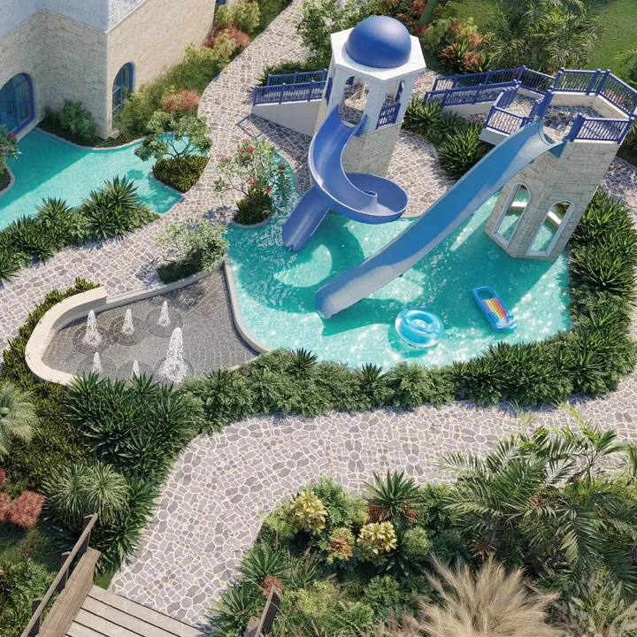 SOBHA Neopolis, Panathur Road, artistic impression A water play area with slides at SOBHA Neopolis