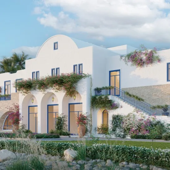 SOBHA Neopolis, Panathur Road, artistic impression The whitewashed, arched clubhouse of SOBHA Neopolis
